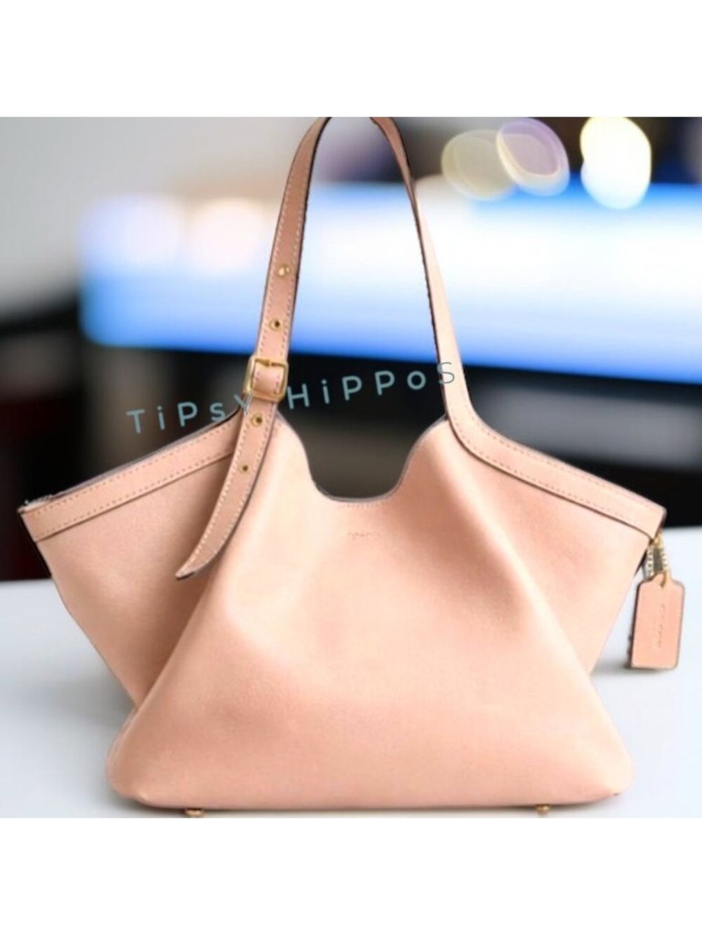 Auth COACH Gramercy Tote Shoulder Bag in Cream